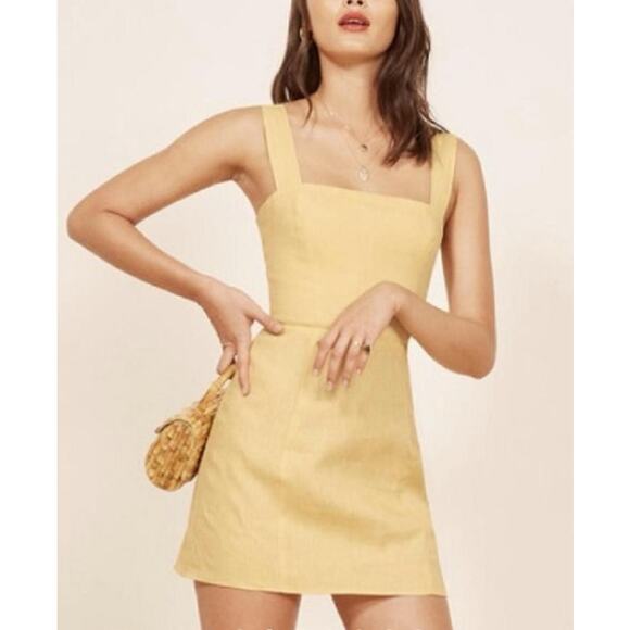 Reformation - Brigitte Dress / Yellow / Size 2 - Picture 3 of 7